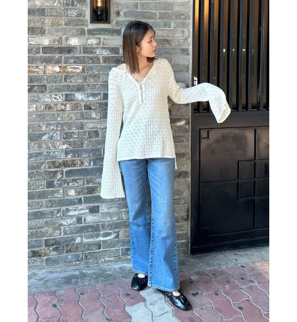 Ungrid「【WEB限定】ハイウエストフレアデニム」|デニム|