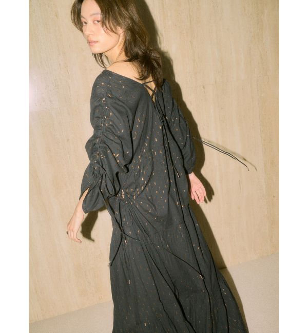 Ungrid「【Htage】ラメドビーボリュームワンピース」|ワンピース|