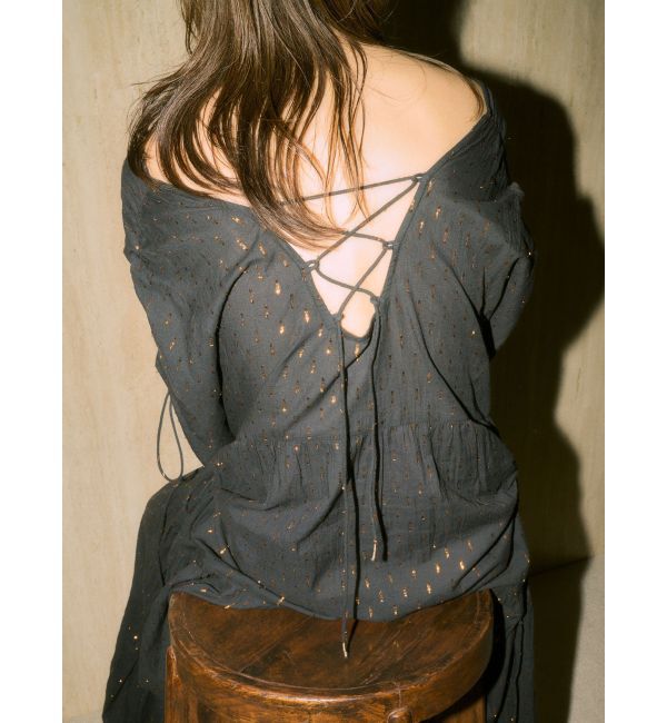 Ungrid「【Htage】ラメドビーボリュームワンピース」|ワンピース|