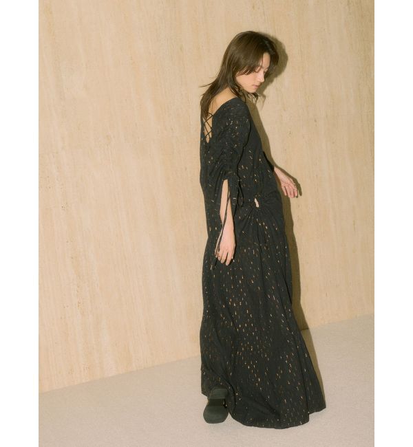 Ungrid「【Htage】ラメドビーボリュームワンピース」|ワンピース|ブラック
