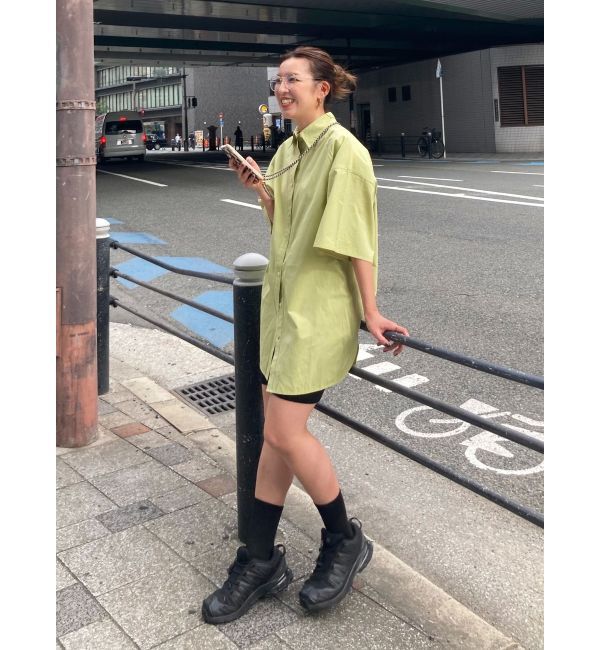 Ungrid「ビッグシルエットハーフスリーブシャツ」|シャツ・ブラウス|