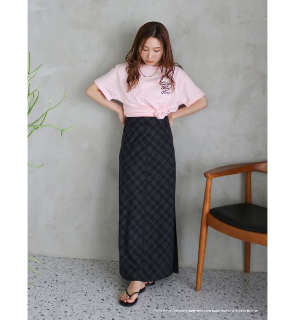 Ungrid「チェックアイラインスカート」|スカート|