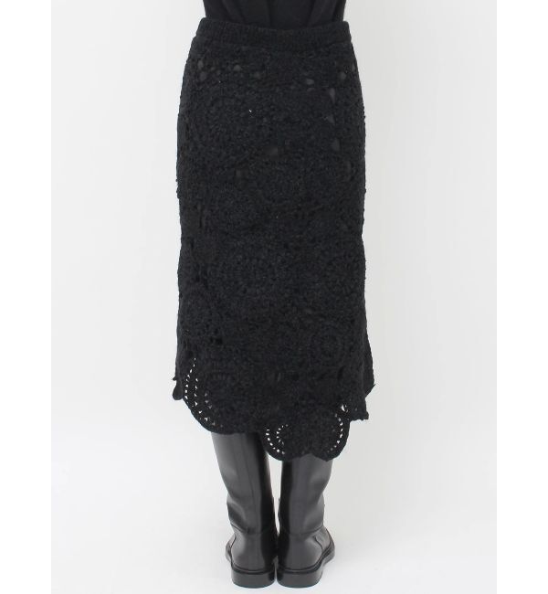 Ungrid「【Htage】モールヤーンアシメニットスカート」|スカート|