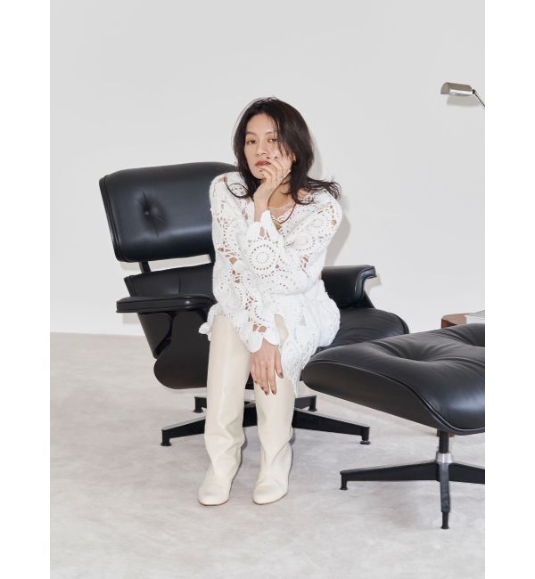 Ungrid「【Htage】モールヤーンアシメニットスカート」|スカート|