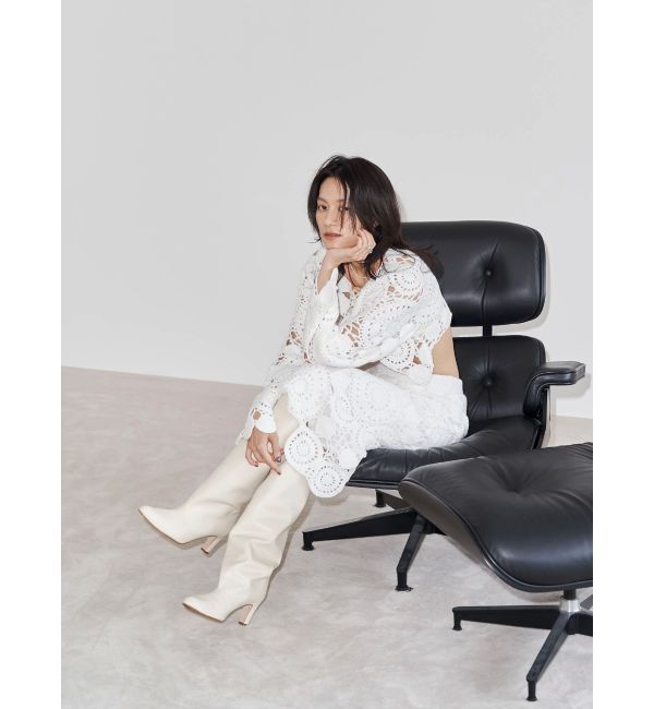 Ungrid「【Htage】モールヤーンアシメニットスカート」|スカート|