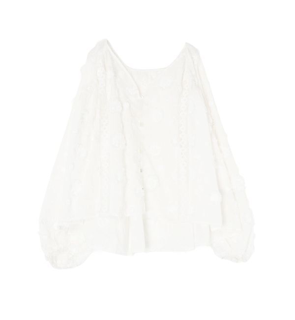 Ungrid「スリーブボリュームジャカードブラウス」|シャツ・ブラウス|