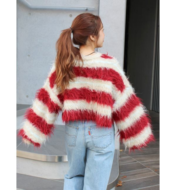 Ungrid「シャギーボーダールーズニット」|ニット・セーター|