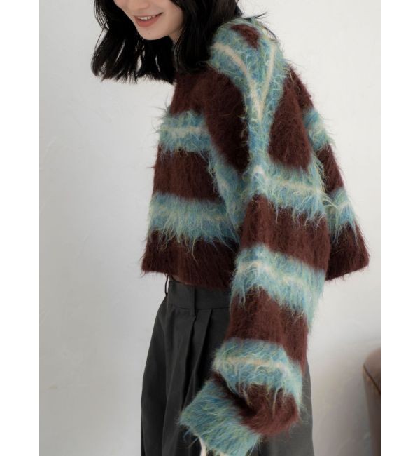 Ungrid「シャギーボーダールーズニット」|ニット・セーター|