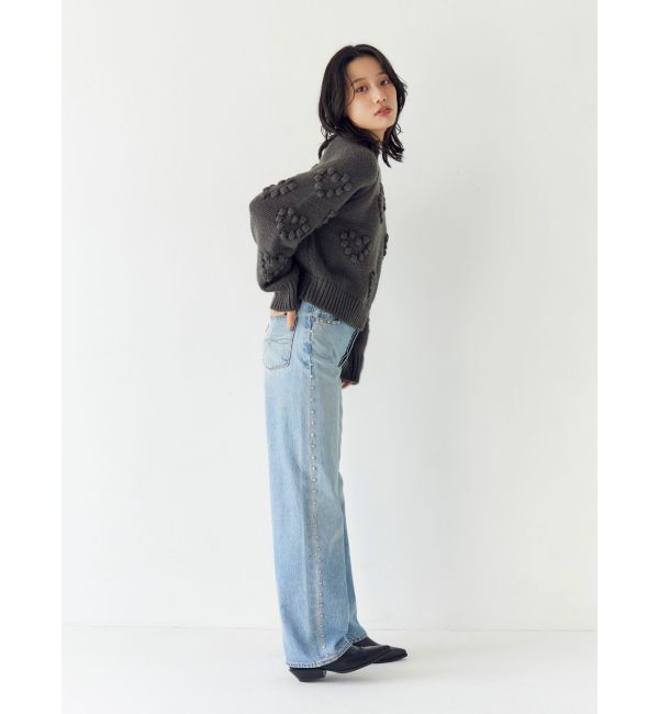 Ungrid「スタッズルーズデニム」|デニム|