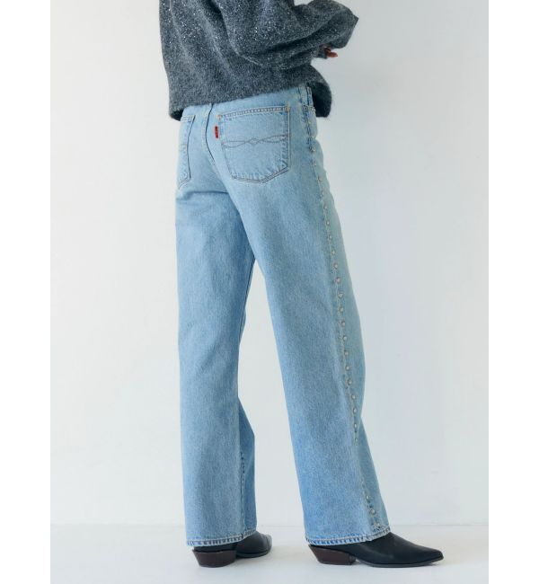 Ungrid「スタッズルーズデニム」|デニム|