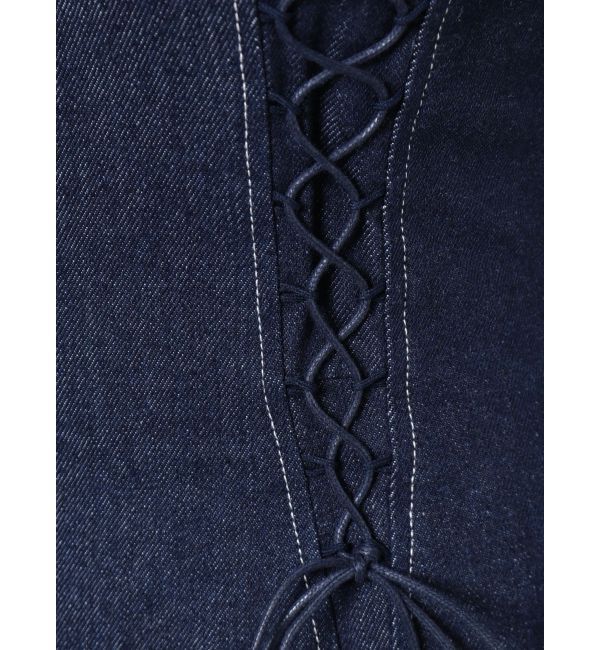 LAGUNAMOON「レースアップマーメイドデニムワンピース」|ワンピース|