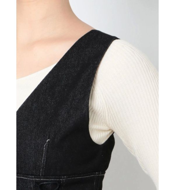 LAGUNAMOON「レースアップマーメイドデニムワンピース」|ワンピース|