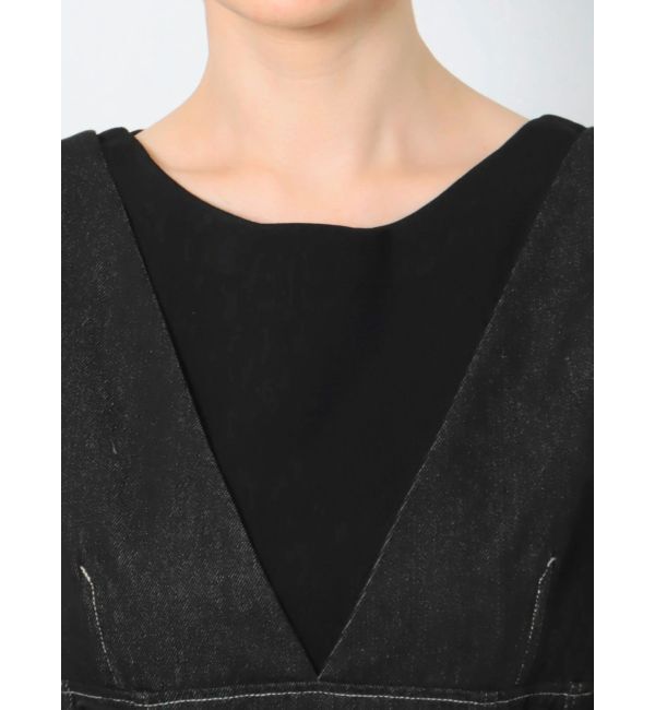 LAGUNAMOON「レースアップマーメイドデニムワンピース」|ワンピース|