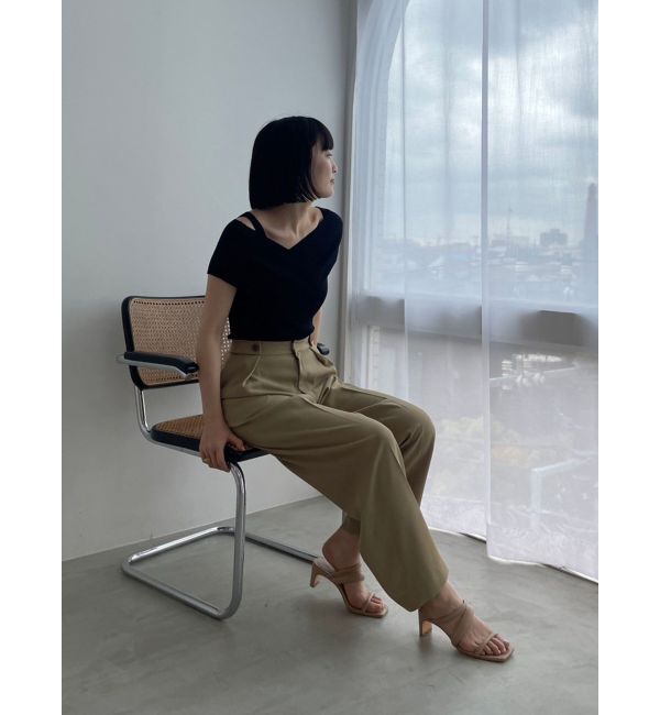 LAGUNAMOON「クロスリブニットプルオーバー」|ニット・セーター|