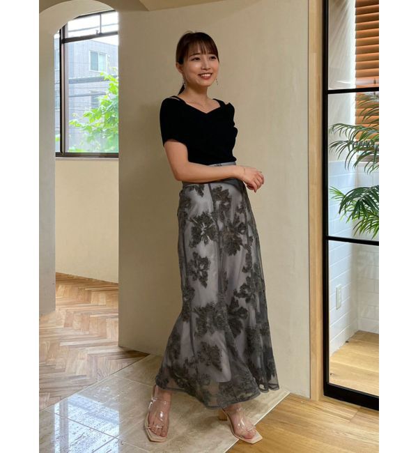 LAGUNAMOON「クロスリブニットプルオーバー」|ニット・セーター|