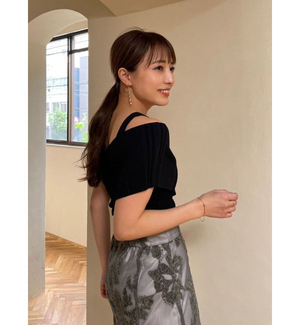 LAGUNAMOON「クロスリブニットプルオーバー」|ニット・セーター|