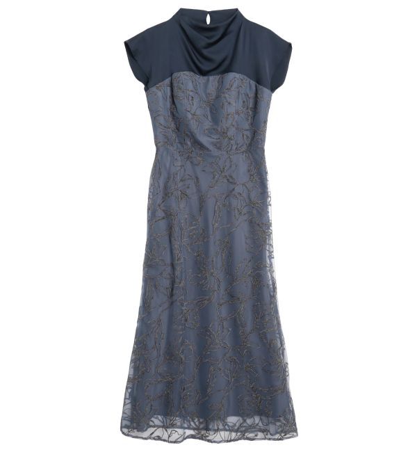 LAGUNAMOON「LADYモール刺繍ドッキングワンピース」|ドレス|ネイビー