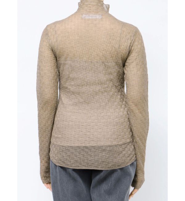 LAGUNAMOON「シアーブロックチェックニットプルオーバー」|ニット・セーター|