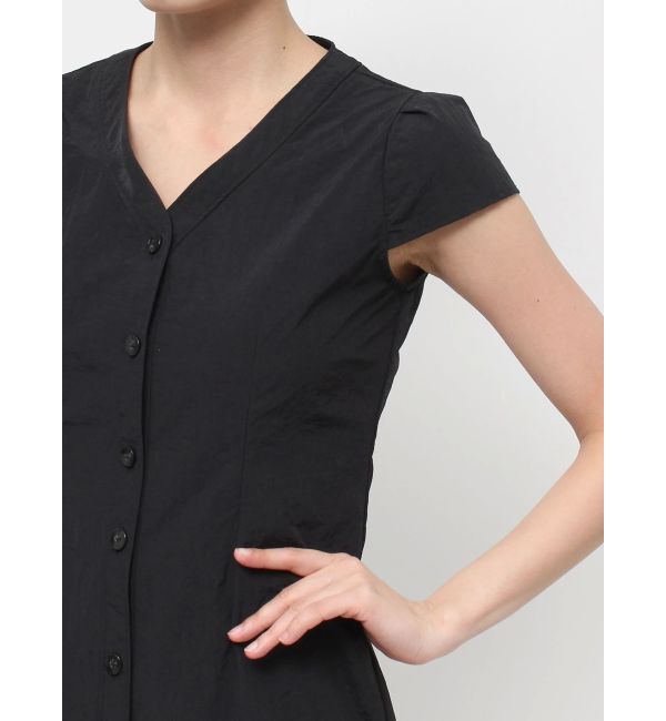 LAGUNAMOON「フロントボタンロングタフタワンピース」|ワンピース|