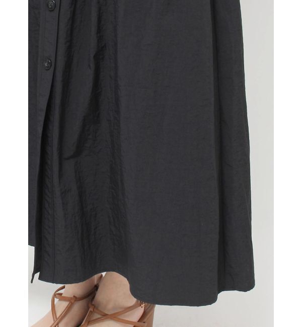 LAGUNAMOON「フロントボタンロングタフタワンピース」|ワンピース|