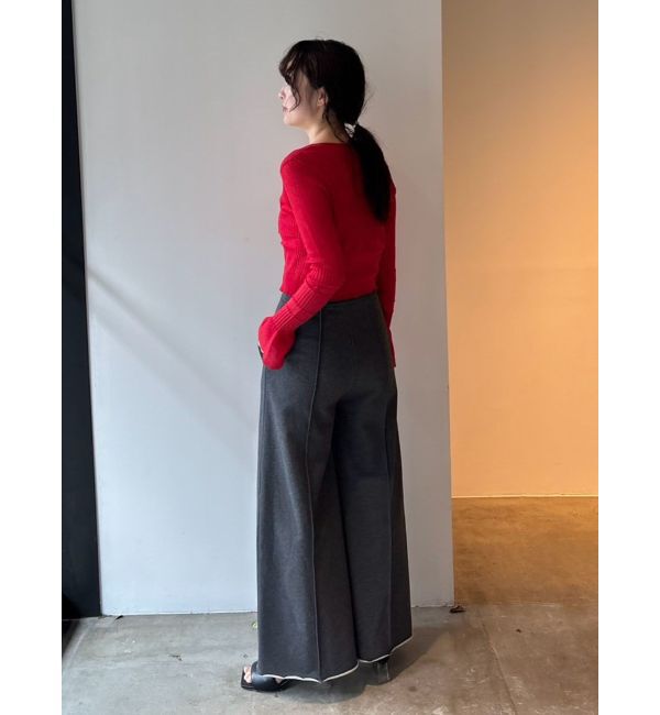 LAGUNAMOON「スパークラメリボンニットカーディガン」|カーディガン|