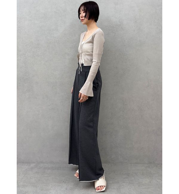 LAGUNAMOON「スパークラメリボンニットカーディガン」|カーディガン|