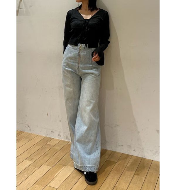 LAGUNAMOON「スパークラメリボンニットカーディガン」|カーディガン|