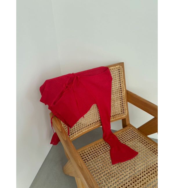 LAGUNAMOON「スパークラメリボンニットカーディガン」|カーディガン|