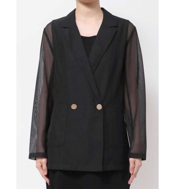 LAGUNAMOON「メッシュダブルテーラージャケット」|テーラードジャケット|