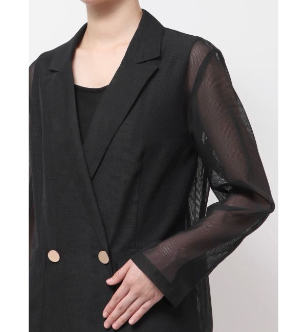 LAGUNAMOON「メッシュダブルテーラージャケット」|テーラードジャケット|