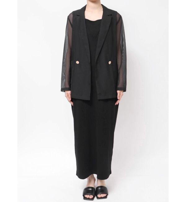 LAGUNAMOON「メッシュダブルテーラージャケット」|テーラードジャケット|