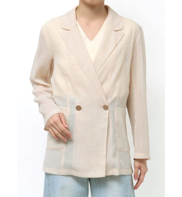 LAGUNAMOON「メッシュダブルテーラージャケット」|テーラードジャケット|