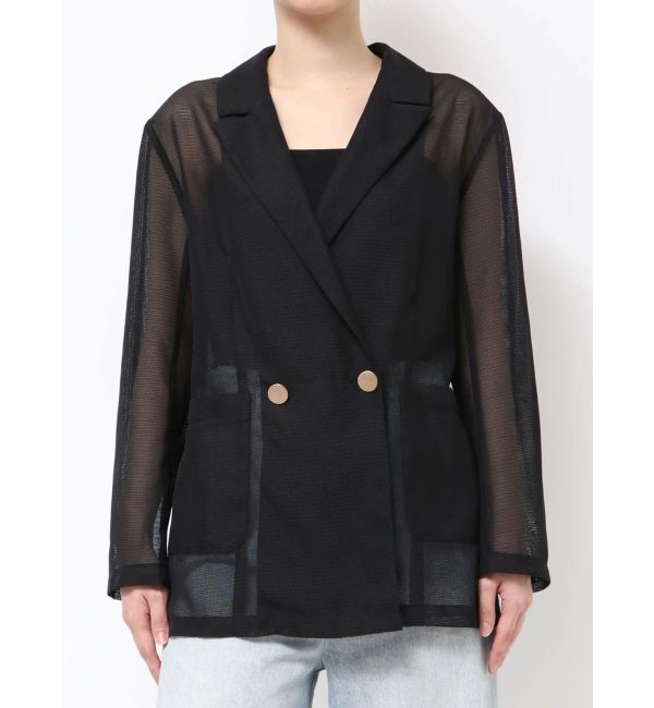 LAGUNAMOON「メッシュダブルテーラージャケット」|テーラードジャケット|