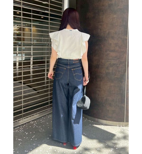 LAGUNAMOON「【Leeコラボ】ハイライズセミワイドパンツ」|デニム|