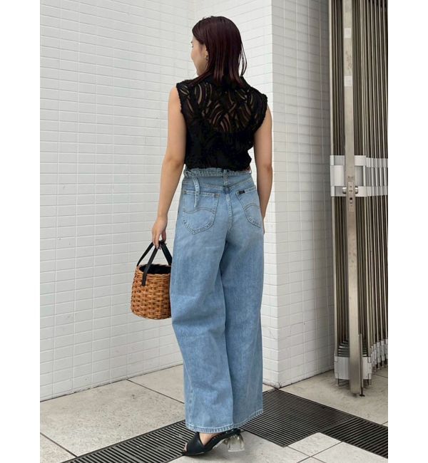 LAGUNAMOON「【Leeコラボ】ハイライズセミワイドパンツ」|デニム|