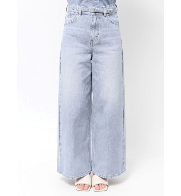 LAGUNAMOON「【Leeコラボ】ハイライズセミワイドパンツ」|デニム|