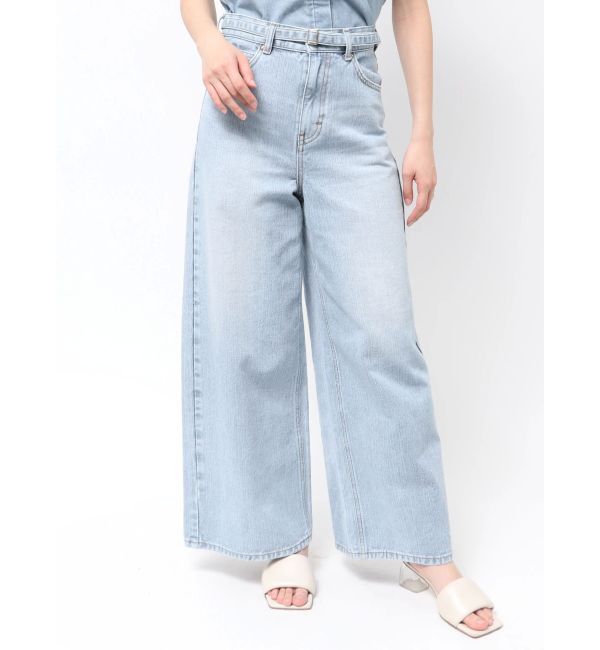 LAGUNAMOON「【Leeコラボ】ハイライズセミワイドパンツ」|デニム|