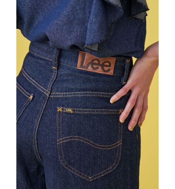 LAGUNAMOON「【Leeコラボ】ハイライズセミワイドパンツ」|デニム|インディゴ