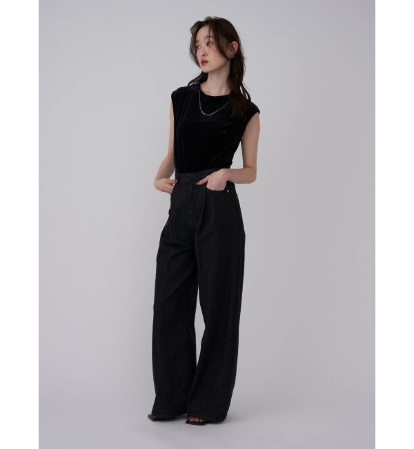 LAGUNAMOON「ベロアノースリトップス」|Tシャツ・カットソー|