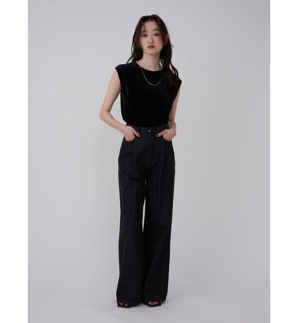 LAGUNAMOON「ベロアノースリトップス」|Tシャツ・カットソー|