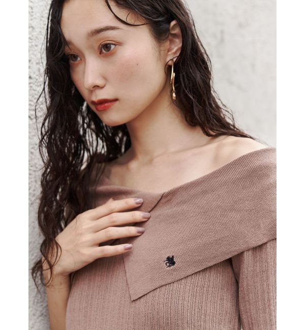 LAGUNAMOON「【POLO BCSコラボ】アシメカラーネックリブニットプルオーバー」|ニット・セーター|