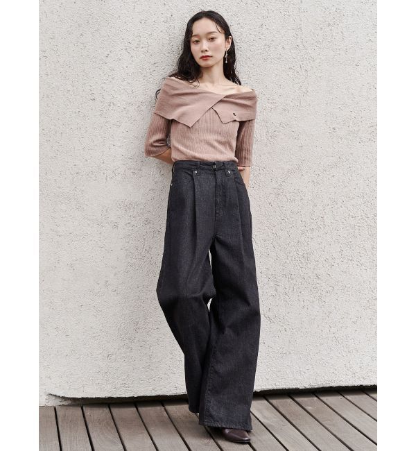 LAGUNAMOON「【POLO BCSコラボ】アシメカラーネックリブニットプルオーバー」|ニット・セーター|