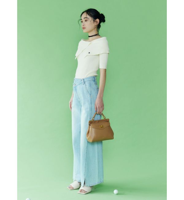 LAGUNAMOON「【POLO BCSコラボ】アシメカラーネックリブニットプルオーバー」|ニット・セーター|