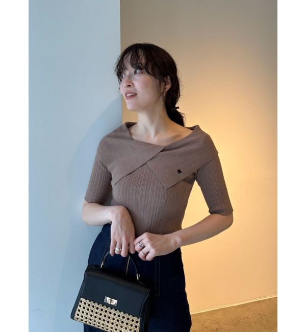 LAGUNAMOON「【POLO BCSコラボ】アシメカラーネックリブニットプルオーバー」|ニット・セーター|