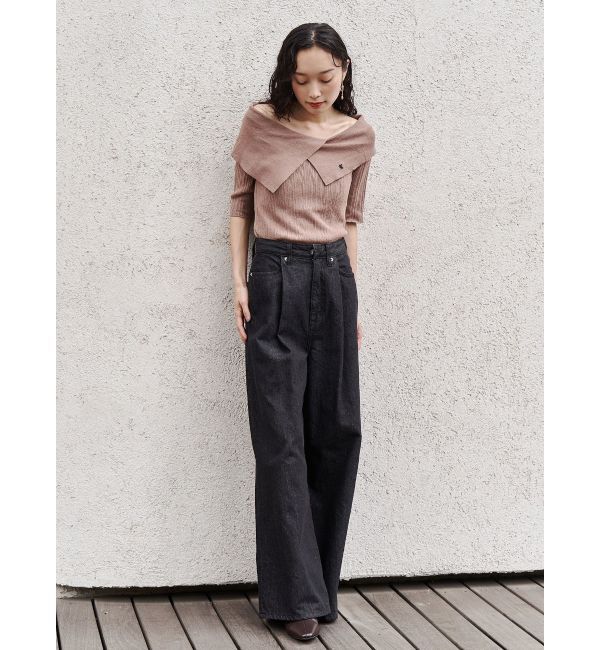 LAGUNAMOON「【POLO BCSコラボ】アシメカラーネックリブニットプルオーバー」|ニット・セーター|