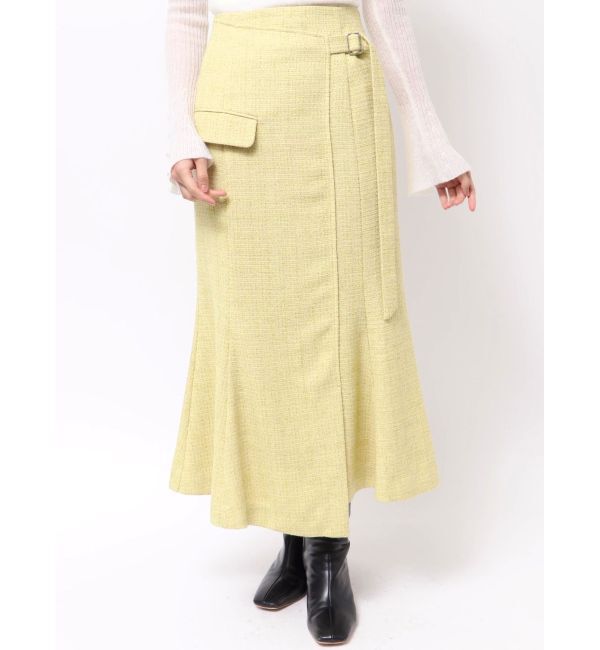 LAGUNAMOON「ツイードアシメナローフレアスカート」|スカート|