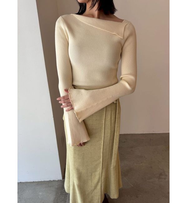 LAGUNAMOON「ツイードアシメナローフレアスカート」|スカート|