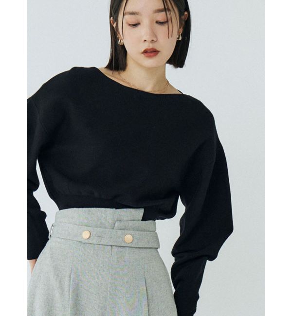 LAGUNAMOON「ウエストリブボートネックニット」|ニット・セーター|