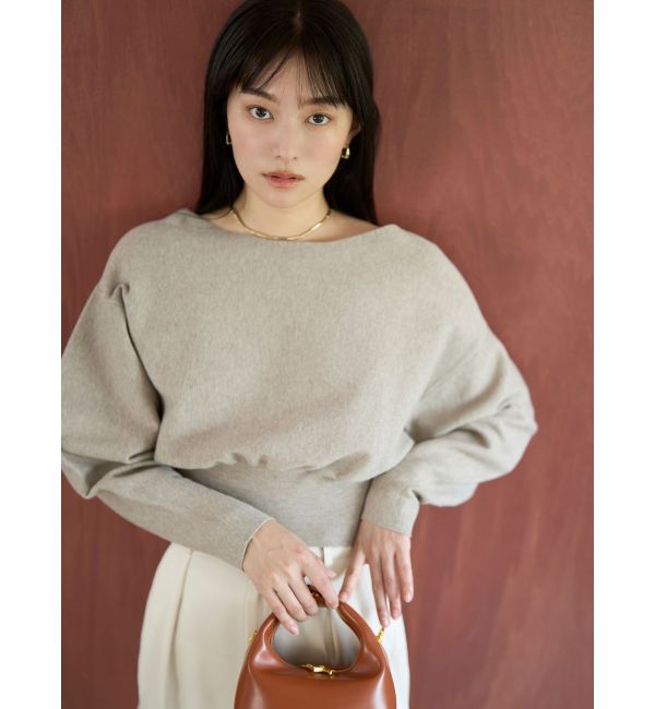 LAGUNAMOON「ウエストリブボートネックニット」|ニット・セーター|