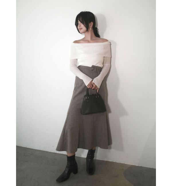 LAGUNAMOON「ネップツイードラペルマーメイドスカート」|スカート|